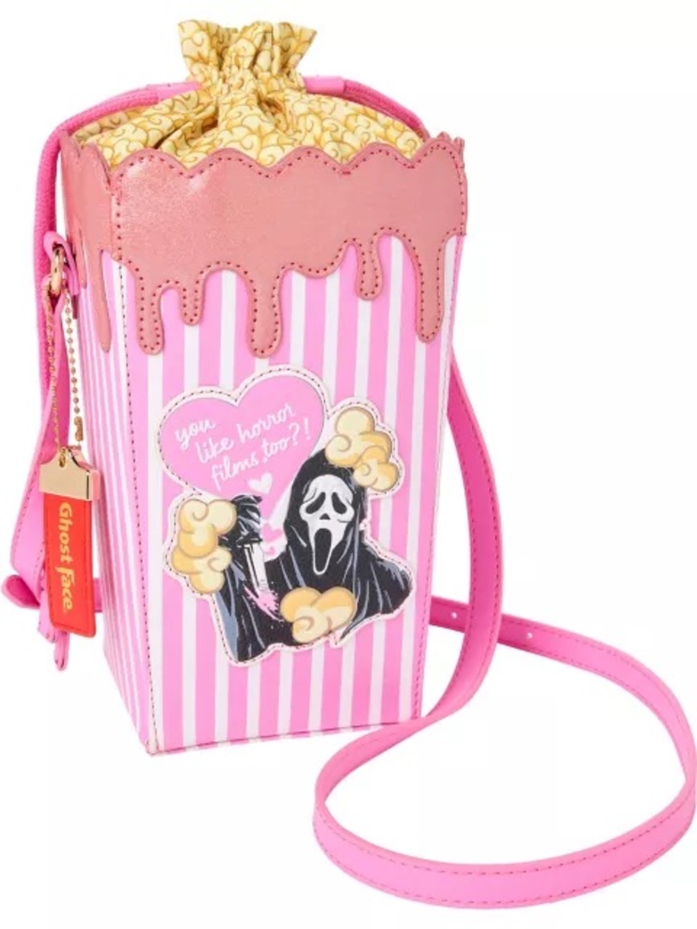 Scream Ghost Face Pink Popcorn Bucket Bag Purse BioWorld Licensed Horror NWT